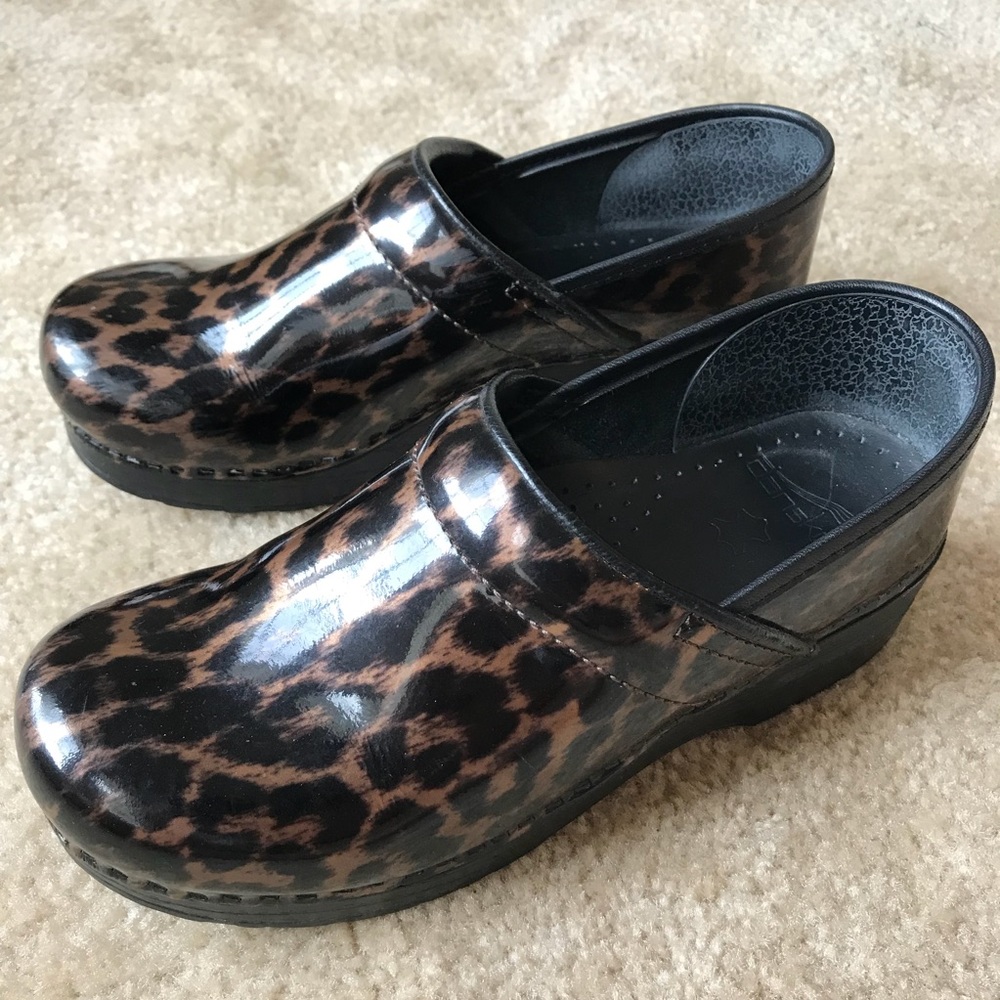 Leopard Print Dansko Clogs